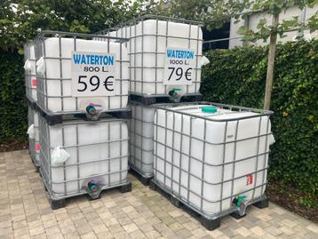 (34) gereinigde watervaten 800-900 l, uit voeding beschikbaar voor biedingen