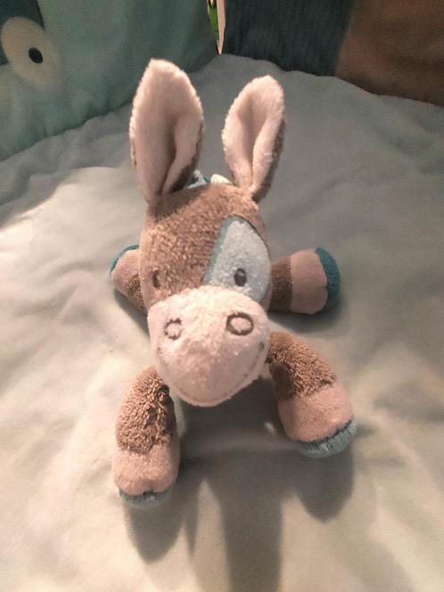 Peluche / doudou âne Nattou, Kinderen en Baby's, Speelgoed | Knuffels en Pluche, Zo goed als nieuw, Overige typen, Ophalen
