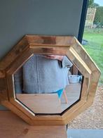 Grote achthoekige koperen spiegel. VINTAGE. Jaren 60,70, Antiek en Kunst, Ophalen of Verzenden