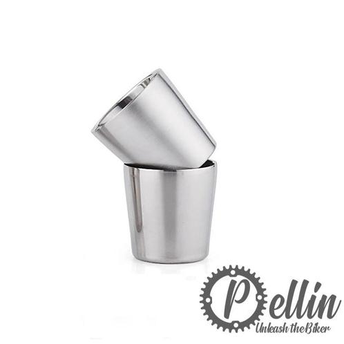 Dubbelwandige drinkbeker inox 300ml, Caravans en Kamperen, Kampeeraccessoires, Nieuw, Ophalen of Verzenden