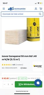 Isoleren sonepanel, Doe-het-zelf en Bouw, Isolatie en Afdichting, Ophalen, 4 tot 8 cm, Nieuw, Muurisolatie