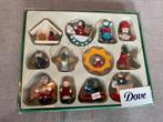 Vintage kerstversiering - mini houten figuurtjes - jaren 80, Ophalen of Verzenden