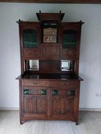 Antieke vitrinekast uit eikenhout, Ophalen, Antiek