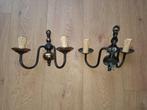2 wandlampen, Ophalen of Verzenden, Gebruikt, Metaal, Ancien