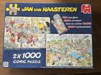 Puzzel Jumbo 2 x 1000 Jan Van Haasteren seafood supper/Clash, Ophalen of Verzenden, 500 t/m 1500 stukjes, Gebruikt, Legpuzzel