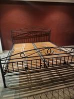 Tweepersoonsbed 180 x 200, Ophalen, Bruin, Tweepersoons, Zo goed als nieuw