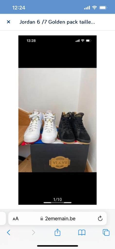 Jordan 6 / 7 Golden pack taille 9us/42,5, Vêtements | Hommes, Chaussures, Neuf, Baskets, Blanc, Enlèvement ou Envoi