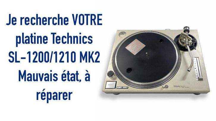 Gezocht Technics 1200/1210 in slechte staat, om te repareren, Audio, Tv en Foto, Platenspelers, Gebruikt, Platenspeler, Technics