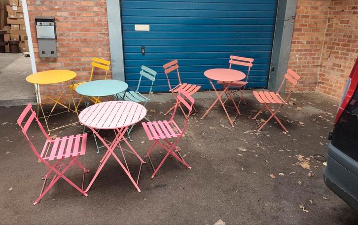 Lot Bistro setjes, Zakelijke goederen, Horeca | Meubilair en Inrichting, Ophalen