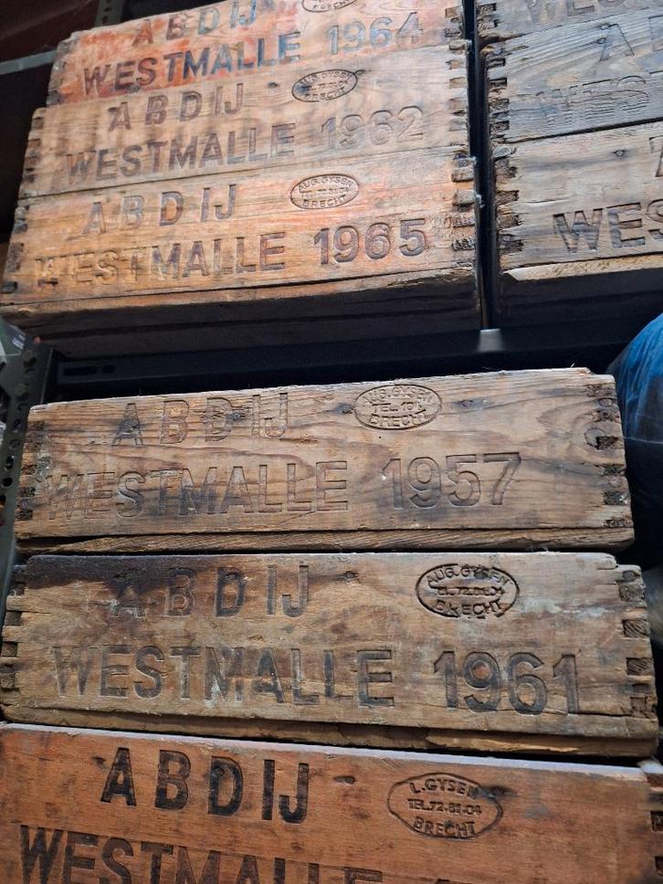 oude bierbakken ABDIJ WESTMALLE, verschillende jaren, Verzamelen, Biermerken, Gebruikt, Overige typen, Overige merken, Ophalen of Verzenden