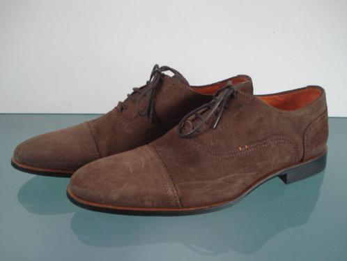 Gratis Verzenden | Van Lier nubuck bruine schoenen 42, Kleding | Heren, Schoenen, Zo goed als nieuw, Veterschoenen, Bruin, Verzenden