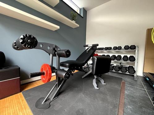 Dumbell set / rack / EZ-Curl bar / Bench, Sport en Fitness, Fitnessapparatuur, Zo goed als nieuw, Overige typen, Armen, Benen