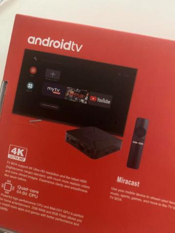 Tv box android 4K avec application 