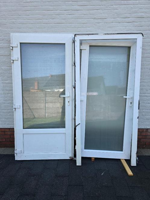 Buitendeur, Staldeur, Doe-het-zelf en Bouw, Deuren en Vliegenramen, Gebruikt, Buitendeur, 200 tot 215 cm, 80 tot 100 cm, Glas