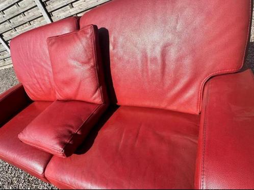 GRATIS -> Zetel Burov kalfsleder, Huis en Inrichting, Zetels | Zetels en Chaises Longues, Gebruikt, Driepersoons, 150 tot 200 cm