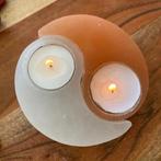 Bougeoir Yin & Yang en cristal de Sel de l'Himalaya, Overige materialen, Verzenden, Nieuw, Wit