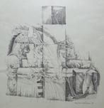 PAUL VAN GYSEGHEM / COMPOSITIE / ZW-W LITHO / 61x43cm / 1978, Ophalen of Verzenden