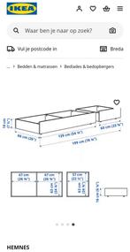 Ikea Hemnes, bedlade, Ophalen, Gebruikt, Wit