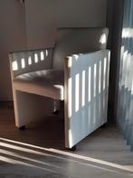 crèmekleurige zetel in lederlook, Ophalen, Gebruikt