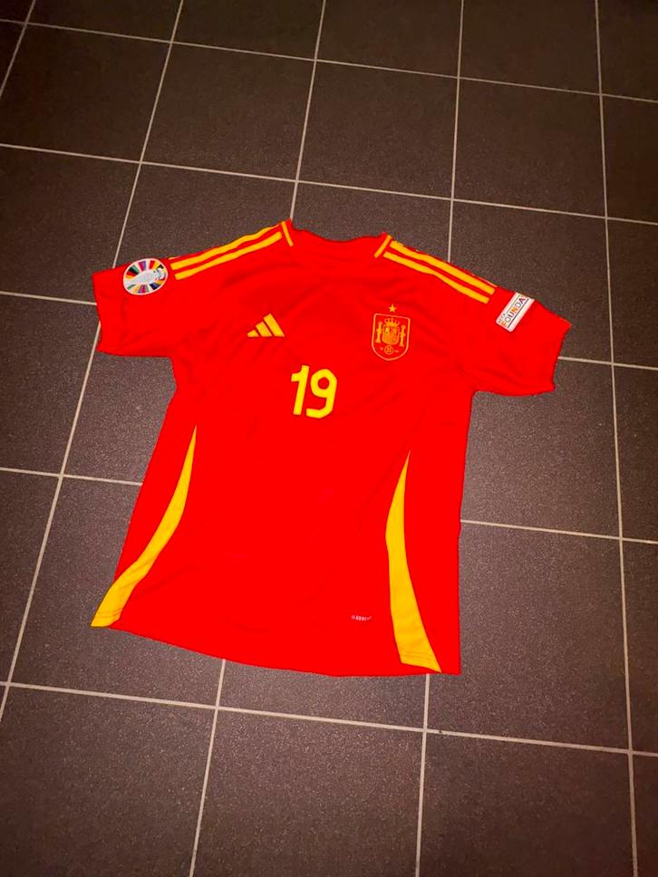 Spanje voetbalshirt Lamine Yamal #19 – EK 2024 – maat L, Sport en Fitness, Voetbal, Nieuw, Shirt, Maat L, Ophalen of Verzenden
