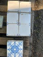Carrelage ancien bleu blanc - 0,8m2, Antiquités & Art, Antiquités | Assiettes décoratives & Carrelages, Enlèvement