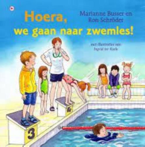 boek: hoera, we gaan naar de kinderboerderij,...naar zwemles, Livres, Livres pour enfants | 4 ans et plus, Comme neuf, Fiction général