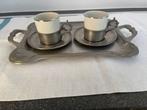 Tinnen / porselein koffieset, Ophalen of Verzenden