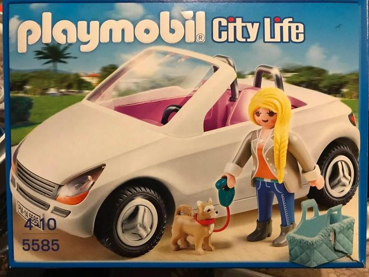 Playmobil 5585 Dame met cabrio en hond, Kinderen en Baby's, Speelgoed | Playmobil, Zo goed als nieuw, Complete set, Ophalen