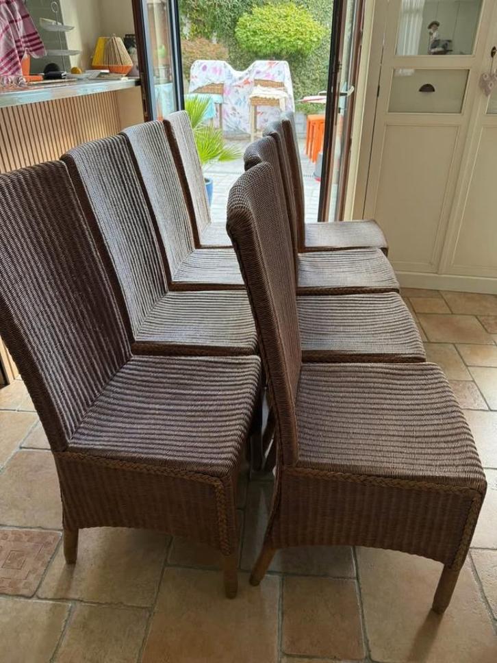 8 rotan stoelen van hoge kwaliteit, Huis en Inrichting, Stoelen, Gebruikt, Vijf, Zes of meer stoelen, Riet of Rotan, Bruin, Ophalen