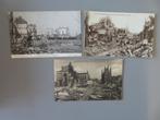 WO1 1914 - 1918 lotje 3 postkaarten Ruines in Leuven, Verzamelen, Verzenden, Overige soorten, Foto of Poster