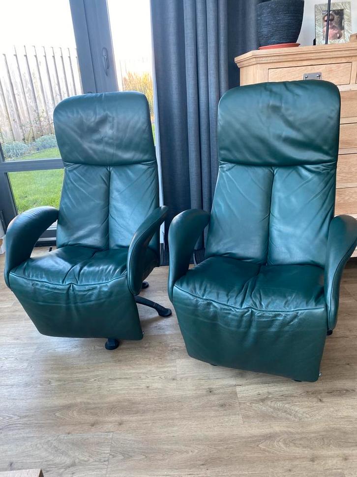 Jori Symphony relax fauteuils (2x), Huis en Inrichting, Fauteuils, Leer, Ophalen