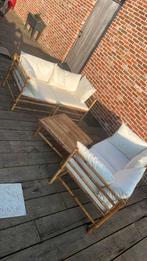 Ibiza look tuinset 2 zetels en tafel, Tuin en Terras, Tuinsets en Loungesets, Ophalen, Zo goed als nieuw, Tuinset