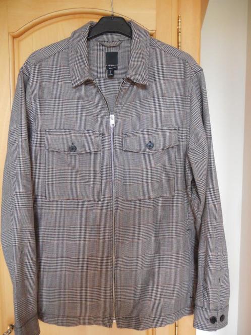 Veste légère Vichy gris/brun - M, Kleding | Heren, Truien en Vesten, Zo goed als nieuw, Maat 48/50 (M), Grijs, Ophalen of Verzenden