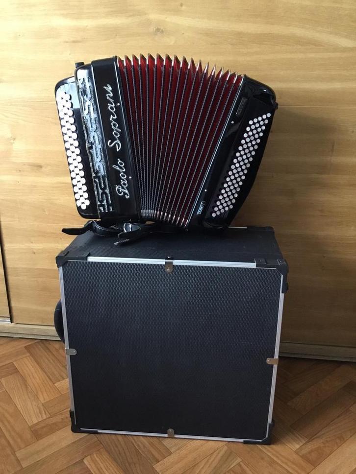 Paola Soprani akoestisch met Limex MPR4 Plus ingebouwd., Muziek en Instrumenten, Accordeons, Zo goed als nieuw, Knopaccordeon