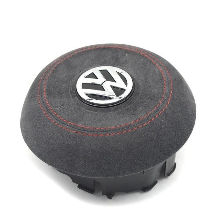 Volkswagen alcantara airbag cover rood chrome Golf, Auto-onderdelen, Besturing, Volkswagen, Nieuw, Ophalen of Verzenden