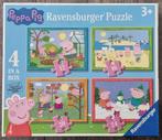 Puzzel Peppa Pig - De Seizoenen - 4 puzzels in 1 doos - 3+, Comme neuf, 10 à 50 pièces, Enlèvement ou Envoi, 2 à 4 ans