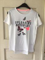 T-shirt met vlinders, Kinderen en Baby's, Kinderkleding | Maat 176, Meisje, Geen merk, Zo goed als nieuw, Shirt of Longsleeve