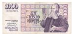 IJsland, 1000 Kronen, 1961, p46, Los biljet, Overige landen, Verzenden