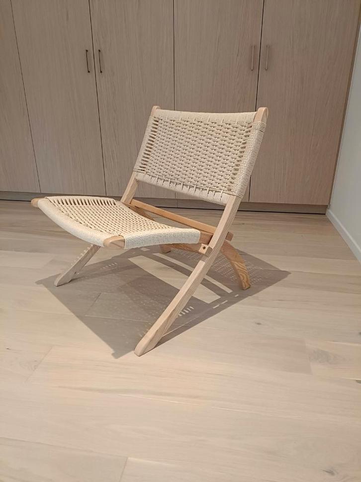 Scandinavische design klapstoel, Antiek en Kunst, Antiek | Meubels | Stoelen en Sofa's, Ophalen of Verzenden