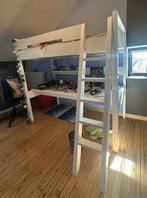 Lit simple Bopita blanc + structure mezzanine avec bureau, Enlèvement, Utilisé, Lit mezzanine