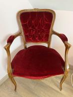 Donker rode vintage stoel, Huis en Inrichting, Stoelen, Ophalen, Gebruikt, Vintage, Rood