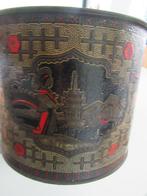 antieke blikken grote ronde chinese doos, Enlèvement