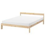 Bed Ikea 140x200 cm + lattenbodem + matras, Ophalen, Bruin, 140 cm, Zo goed als nieuw