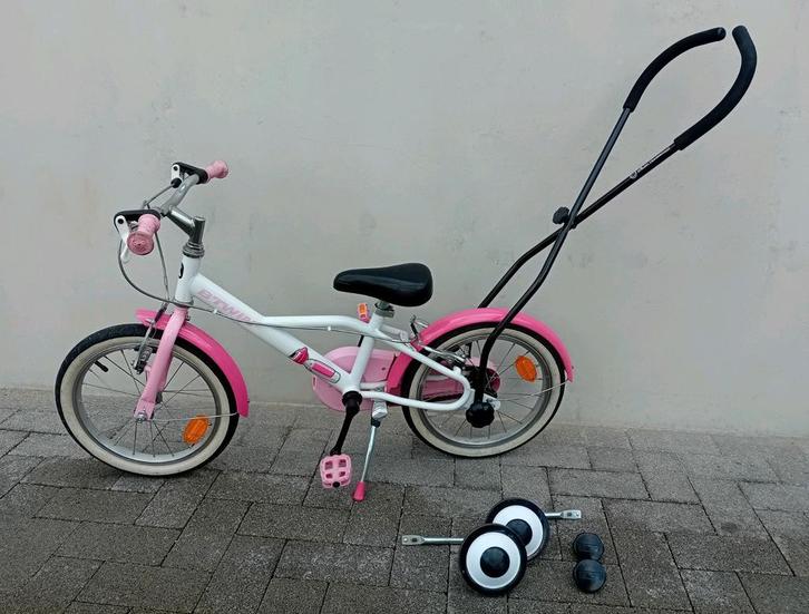 Meisjesfiets - kinderfiets Btwin Docto Girl 16inch 🚴‍♂️, Kinderen en Baby's, Speelgoed | Buiten | Voertuigen en Loopfietsen, Zo goed als nieuw