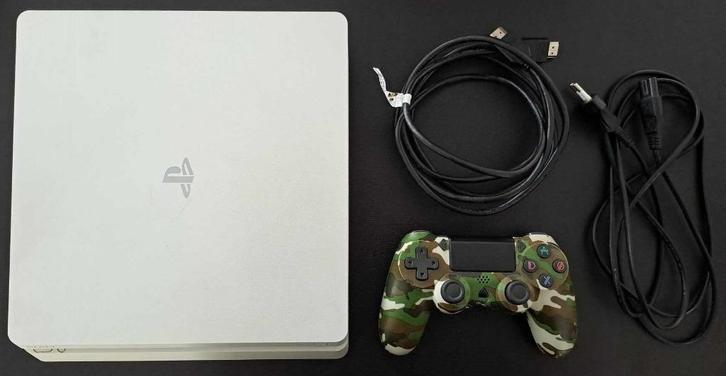 PS4 Slim met 2 games (apart verkrijgbaar), Games en Spelcomputers, Spelcomputers | Sony PlayStation 4, Gebruikt, Slim, 1 TB, Met 1 controller