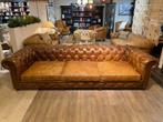Exclusieve Vintage XXL chesterfield 5 zits zetel 3mtr Cognac, Antiek en Kunst, Ophalen of Verzenden