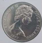 Cookeilanden 5 dollar 1977 (zilver), Verzenden, Losse munt, Zilver