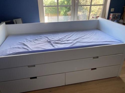 Bopita bed 90x 200+extra slaapunit-opbergbakken-zijbeschermi, Kinderen en Baby's, Kinderkamer | Bedden, Gebruikt, 180 cm of meer