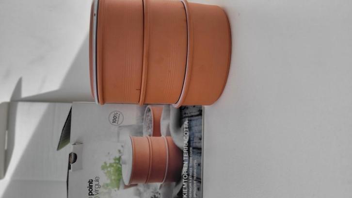 Kiemtoren - terracotta - Point Virgule, Tuin en Terras, Kweekspullen, Nieuw, Ophalen of Verzenden