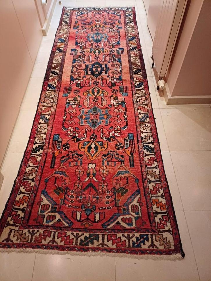 Tapis de couloir oriental/persan, 100% laine sur trame coton, Antiquités & Art, Tapis & Textile, Enlèvement